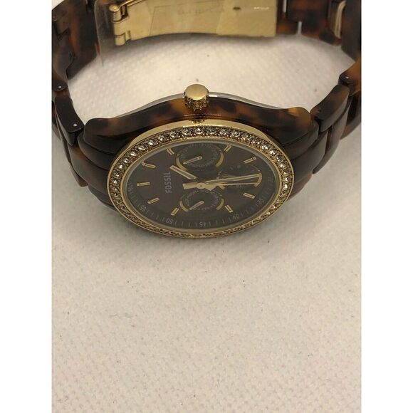 Fossil ES2795 Women's Plastic Analog Black Dial Quartz Genuine Wrist Watch LP321 - Picture 6 of 9